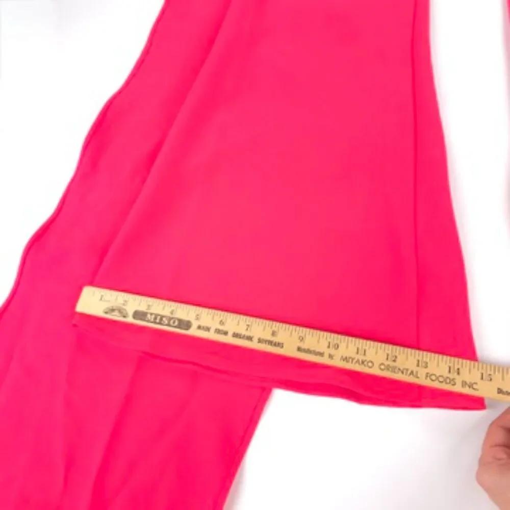 NWT Jovani 08209 Off-shoulder Straight Neck Draped Flare Jumpsuit Lipstick Pink - Picture 6 of 11
